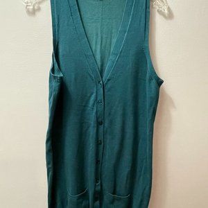 Women V Neck Sleeveless Knit Cardigan